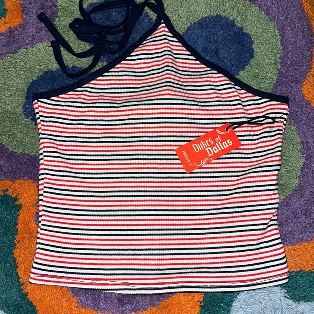 Forever 21 ‘Dukes of Dallas’ Striped Halter Top